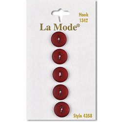 7/16" Dark Red Buttons | LaMode