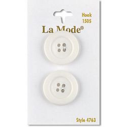 7/8" White Buttons | LaMode