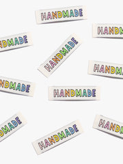 Load image into Gallery viewer, "Handmade Rainbow" Woven Labels | Pack of 10 | Kylie And The Machine