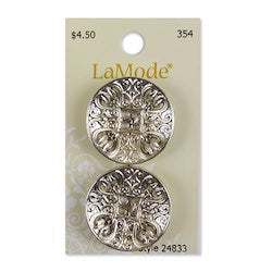 1 1/8" Silver Buttons | LaMode
