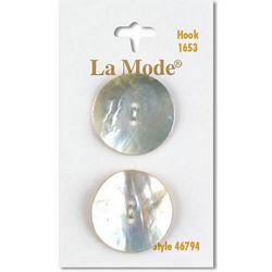 1" White Shell Buttons | LaMode