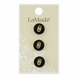 1/2" Black & Gold Buttons | LaMode