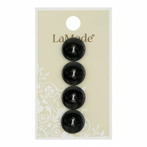 5/8" Black Etched Flowers Buttons | LaMode