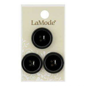 7/8" Black Round Buttons | LaMode