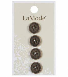 1/2" Antiqued Gold Buttons | LaMode