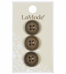 11/16" Antiqued Gold Buttons | LaMode