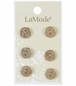 7/16" Hammered Gold Buttons | LaMode