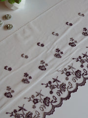 Load image into Gallery viewer, Violet &amp; Purple Rhapsody 9" Wide Embroidered Lace Trim