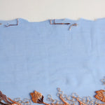 Load image into Gallery viewer, 5YDS Cobalt &amp; Copper 4.25" Wide Embroidered Lace Trim
