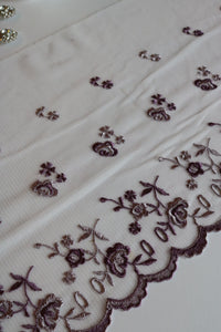 Violet & Purple Rhapsody 9" Wide Embroidered Lace Trim