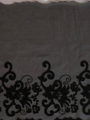 Load image into Gallery viewer, Black 10.5" Wide Embroidered Lace Trim