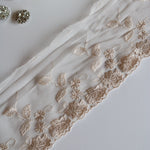 Load image into Gallery viewer, Accessible Beige 3.5" Wide Embroidered Lace Trim
