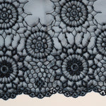 Load image into Gallery viewer, Blue Full Circle 6.5" Wide Embroidered Lace Trim

