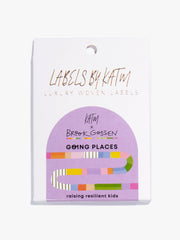 Load image into Gallery viewer, &quot;Going Places&quot; by Brook Gossen X KATM Woven Labels | Pack of 18 (+7 Stickers) | Kylie And The Machine
