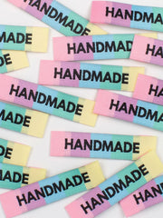 Load image into Gallery viewer, &quot;RAINBOW HANDMADE&quot; Woven Labels | Pack of 10 | Kylie And The Machine
