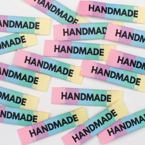 "RAINBOW HANDMADE" Woven Labels | Pack of 10 | Kylie And The Machine