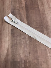 Load image into Gallery viewer, #5 White Separating Jacket Plastic Zipper 22"
