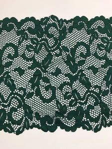 Green Ivy 9.25" Wide Stretch Lace