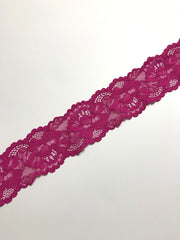 Load image into Gallery viewer, Magenta 2.5&quot; Wide Stretch Lace
