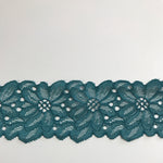 Load image into Gallery viewer, Teal 2.5" Wide Stretch Lace
