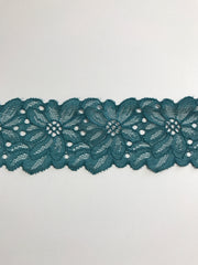 Load image into Gallery viewer, Teal 2.5" Wide Stretch Lace