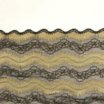 Load image into Gallery viewer, Chocolate &amp; Gold 7.5&quot; Wide Stretch Lace
