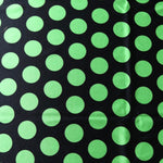 Load image into Gallery viewer, Lime/Black Large Polka Dot Nylon Spandex
