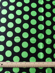 Load image into Gallery viewer, Lime/Black Large Polka Dot Nylon Spandex
