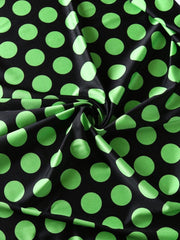 Load image into Gallery viewer, Lime/Black Large Polka Dot Nylon Spandex
