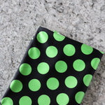 Load image into Gallery viewer, Lime/Black Large Polka Dot Nylon Spandex
