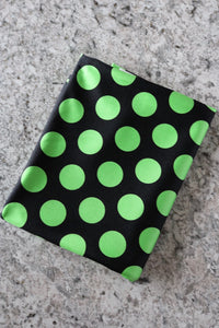 Lime/Black Large Polka Dot Nylon Spandex