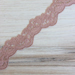 Load image into Gallery viewer, Rosey Tan 1.25" Wide Venice Lace
