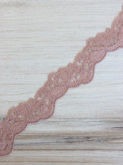 Load image into Gallery viewer, Rosey Tan 1.25" Wide Venice Lace