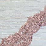 Load image into Gallery viewer, Rosey Tan 1.25" Wide Venice Lace
