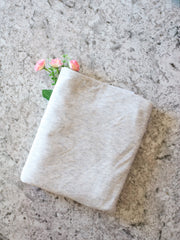 Load image into Gallery viewer, Light Heather Gray Viscose Crepe Jersey Knit
