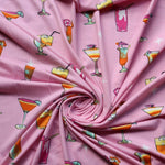 Load image into Gallery viewer, 2YD 32IN REMNANT; Margaritaville on Pink Double Brushed Poly
