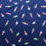 Load image into Gallery viewer, 5YD 25IN REMNANT; Summer Treats on Navy Double Brushed Poly
