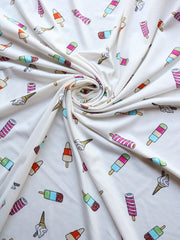 Load image into Gallery viewer, Summer Treats on Ivory Double Brushed Poly
