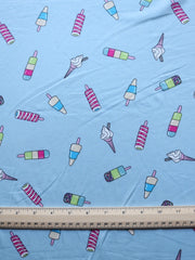 Load image into Gallery viewer, Summer Treats on Light Blue Double Brushed Poly
