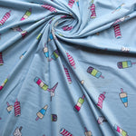 Load image into Gallery viewer, Summer Treats on Light Blue Double Brushed Poly
