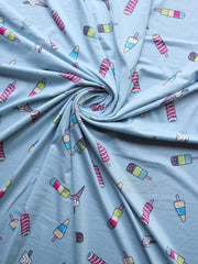 Load image into Gallery viewer, Summer Treats on Light Blue Double Brushed Poly
