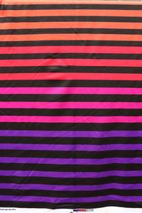Orange/Red/Fuchsia/Purple K-Deer Signature Stripe Athletic Nylon/Spandex