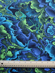 Load image into Gallery viewer, Blue/Lime Basalt Premium Athletic Nylon/Spandex