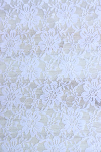 White Floral Stretch Lace