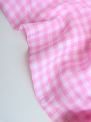 Load image into Gallery viewer, Pink Medium Check | Limerick Linen Yarn Dyed | Robert Kaufman