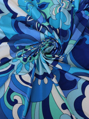Load image into Gallery viewer, Large Retro Floral (Blues) ITY