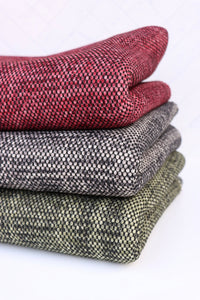 Shades of Red Geneva Luxe Sweater Fleece | By The Half Yard
