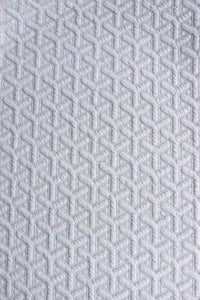 Cloud Gray Interwoven Squares Quilted Knit | By The Half Yard