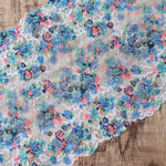 Load image into Gallery viewer, Blue Blossoms 8.5&quot; Wide Stretch Lace
