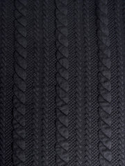 Load image into Gallery viewer, Black Cables Quilted Knit | By The Half Yard